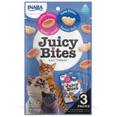 Сочни хапки за котки Inaba Cat Juicy Bites Homestyle Chicken Flavour & Tuna  Flavour с вкус на пиле и риба тон; №1 в света мокро лакомство за котки