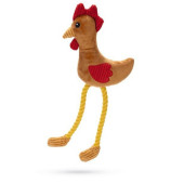 Плюшена играчка за кучета Beeztees Chicken Kippi кокошка с въжени крачета
