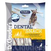 Дентални лакомства Dr. Clauder's Dental Snack Chicken- Medium Breed от пресована кожа и пилешко месо, подходящи за кучета от средни породи