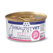 Консервирана котешка храна HEALTHYVET DIET CAT dermal formula за котки с дерматологични, кожни проблеми
