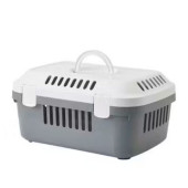 Транспортна клетка Savic Discovery 1 white-cool grey за котки и кучета до 5 кг