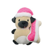 Плюшена кучешка играчка Croci Toy Bubu кученце с кокал