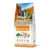 Студено пресована, полувлажна  храна за кучета Arquivet Fresh Free Run Turkey с 55% прясна пуйка и 20% прясна риба