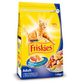 Friskies Adult - Суха храна за котки над 12 месечна възраст с вкус на пиле,черен дроб и зеленчуци 10кг
