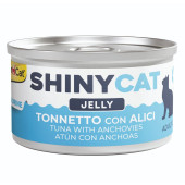 Пълноценна консервирана храна за котки GimCat SHINYCAT JELLY TUNA WITH ANCHOVIES парченца риба тон и аншоа в желе