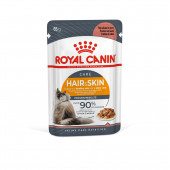 Пауч за здрава кожа и красива козина Royal Canin Intense Beauty - пълноценна храна за пораснали котки, късчета месо в апетитно желе