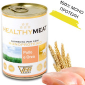 Консервирана храна HEALTHY MEAT Mono Protein Chicken and Barley със 100% чист протеин от пилешко месо и пшеница