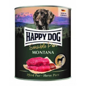 Консервирана храна за кучета Happy Dog Montana - от прясно конско месо, без соя,растителни добавки, оцветители или консерванти