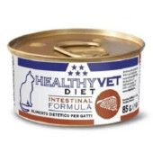 Консервирана котешка храна HEALTHYVET DIET CAT Intestinal formula при храносмилателни разстройства и панкреатит. със свинско месо