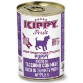 Консервирана храна за подрастващи кучета  KIPPY FRUIT PUPPY rich in TURKEY with APPLES с пуешко и ябълка