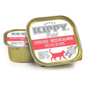 Пастет за кастрирани котки KIPPY PATE STERILISED rich in Salmon със сьомга, Без зърнени култури