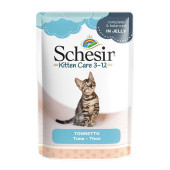 Пауч за подрастващи котенца Schesir Kitten care Tuna риба тон в желе