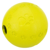 Интерактивна кучешка играчка Trixie Snack ball топка за лакомства от естествен каучук в жълт цвят
