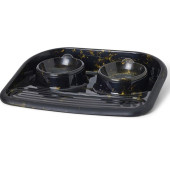 Луксозна поставка с две купи Savic Butler Marble за котки и малки кучета