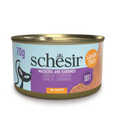 Допълваща храна за котки Schesir Grill Pate Mackerel and sardines пастет от скумрия и сардини