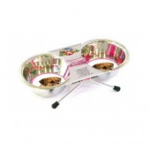 Croci Eat on Feet Stainless Steel Bowl Set - Комплект от две купи и поставка за кучета 0.95 л.