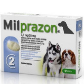 Milprazon - 2 таблетки х 2,5мг/25мг -  за кучета с тегло най-малко 0.5 кг