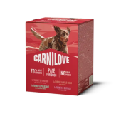 Пълноценна мокра храна за кучета Carnilove Dog Pouch Paté Multipack 4x300 g - кутия 4 различни вкуса 