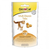 Мултивитаминни таблетки за котки GIMCAT Multi-vitamin tabs с таурин, витамини и бета-глюкан, за подпомагане на имунната система, сърцето и зрението