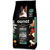 Натурална, пълнаценна храна за възрастни котки над 12 години Ownat Ultra Ageing Fish с 30% прясна риба