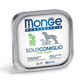 Монопротеинова храна за кучета в зряла възраст Monge Terrine Dog Pate 100% Rabbit - терин пастет със 100% заешко 150гр.