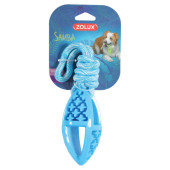 Кучешка играчка Zolux гумена ръгби топка на въже