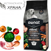 Натурална суха храна Ownat Ultra Medium Light с пряснo пилешко и пуешко месо, за кучета предразположени към напълняване