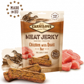 Carnilove Jerky Quail & Chicken Bar - кучешки лакомства под формата на вкусни барчета, с пилешко и пъдпъдък