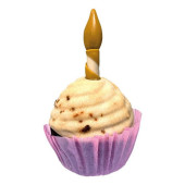 Зеленчуково лакомство за кучета Croci Party Cupcakes кексче със свещичка за рожден ден