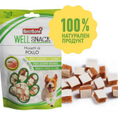 100% Натурални лакомства за куче Record Weli Snack - меки хапки с пилешко месо 75 гр. 