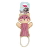 Плюшена кучешка играчка Zolux Buddy plush toy Hamster розов хамстер с въже