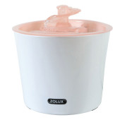 Фонтан за прясна вода Zolux Calypso Water fountain 3L подходящ за кучета и котки в розов цвят