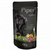 Пълноценна храна за кучета Piper пауч 150 гр. с дивеч, тиква и добавено ленено масло
