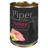 Piper Platinum Pure - консервирана храна за кучета в зряла възраст с пуйка и картофи 400 гр.