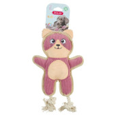 Плюшена кучешка играчка Zolux Buddy plush toy Cat розова котка с въжета за дърпане