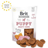 Brit Jerky Puppy-Turkey Meaty Coins 80гр  - Лакомство за кученца с пуйка  ПРОМО 1+1