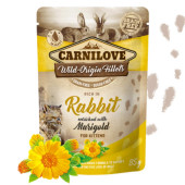 Натурална, мокра храна за подрастващи котки Carnilove Kitten POUCH rich in Rabbit enriched with Maigold със 71% пилешко месо, 14% заешко месо, обогатена с невен ,БЕЗ зърнени култури