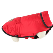 Непромокаемо яке за куче без качулка- червен цвят