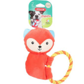 Кучешка екологична играчка  ZOLUX MAXOU плюшена лисичка с дръжка от въже  за дърпане