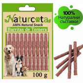 Натурални лакомства за кучета Naturcota - Саламени солетки с телешко месо, 100гр
