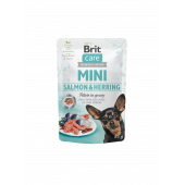 Brit Care Mini Salmon & Herring fillets in gravy for sterilised dogs - пауч за кастрирани кучета от малките породи със сьомга и херинга