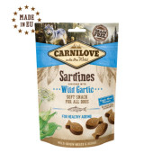 Полувлажни лакомства за куче Carnilove Semi-Moist Sardines enriched with Wild garlic cъс 35% Сардини, обогатени с див чесън, БЕЗ ЗЪРНЕНИ КУЛТУРИ
