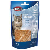 Лакомство за котки Trixie PREMIO Freeze Dried shrimps  със 100 % сушени скариди 
