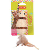 Сизалена играчка за котка ZOLUX Sisal cat toy mouse мишка с пера