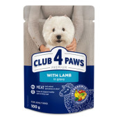 Премиум пауч за кучета от малки породи CLUB 4 PAWS Premium With lamb in gravy с Агнешко месо в сос
