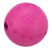 Интерактивна кучешка играчка Trixie Snack ball топка за лакомства от естествен каучук в розов цвят