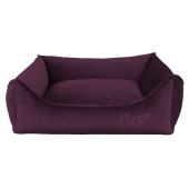Луксозно, меко кучешко легло от велур Cazo Soft Bed Milan purple в лилав цвят