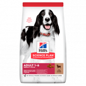 Hill’s Science Plan Canine Medium Adult с агнешко и ориз - Пълноценна суха храна за кучета от средни породи с умерени енергийни нужди, 1-7 г. 