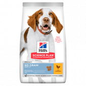 Hill’s Science Plan Adult NO GRAIN – Пълноценна суха храна за кучета над 1 година, без зърнени култури.