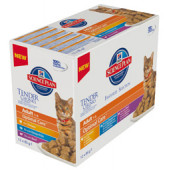 Hills Science Plan™ Feline Adult Favorite Selection - Колекция от паучове, малки късчета в сос Грейви, за котки над 1 година, 12 броя